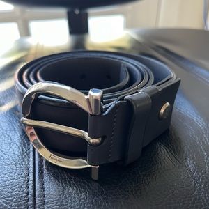 Men’s Ferragamo Black Leather Belt